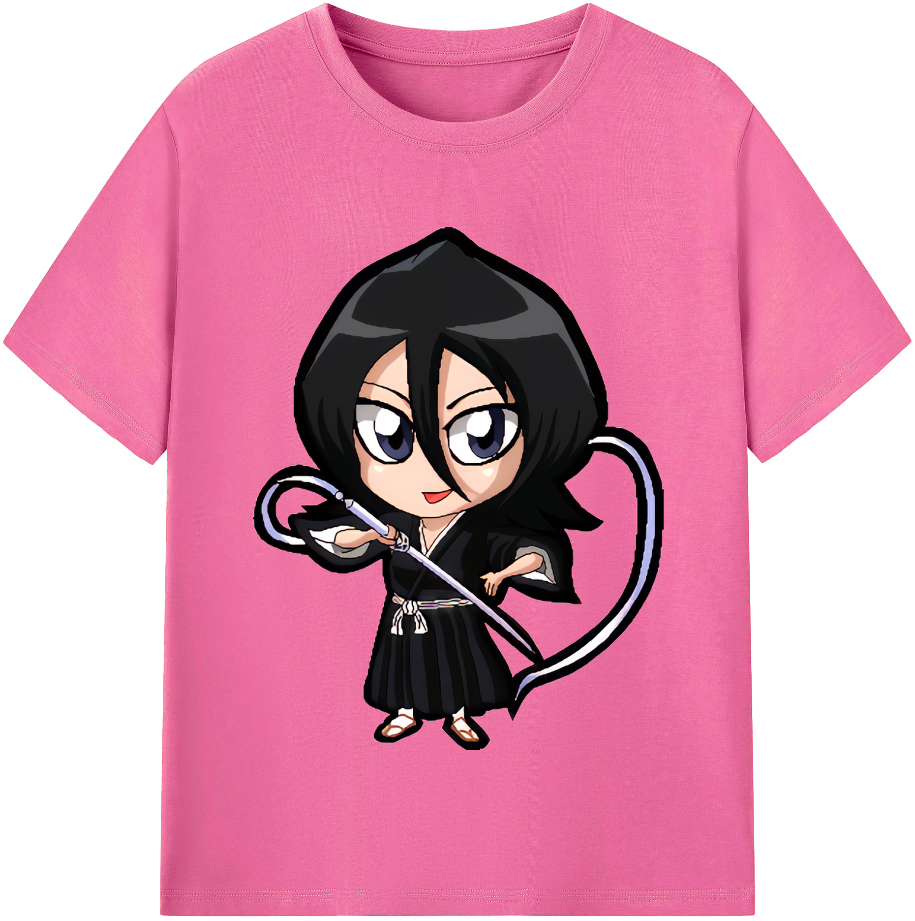 （画像用） ブリーチ 朽木ルキア BLEACH Kuchiki Rukia レディースカジュアルプリントTシャツ（綿100％）